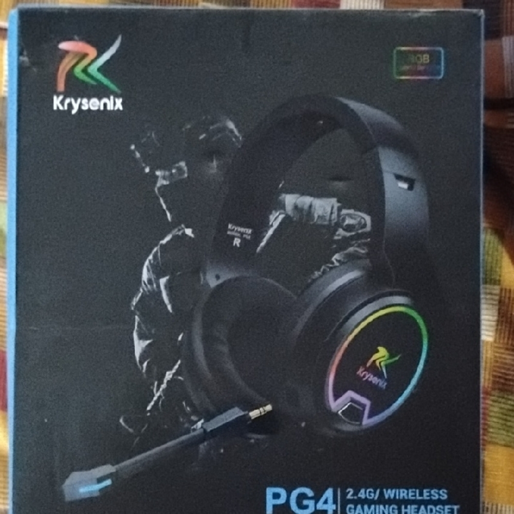 Krysenix Wireless Gaming Headset with RGB Lighting